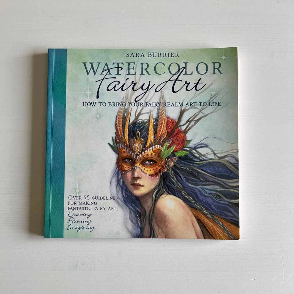 Watercolor Fairy Art by Sara Burrier Mixed Media Drawing Anatomy